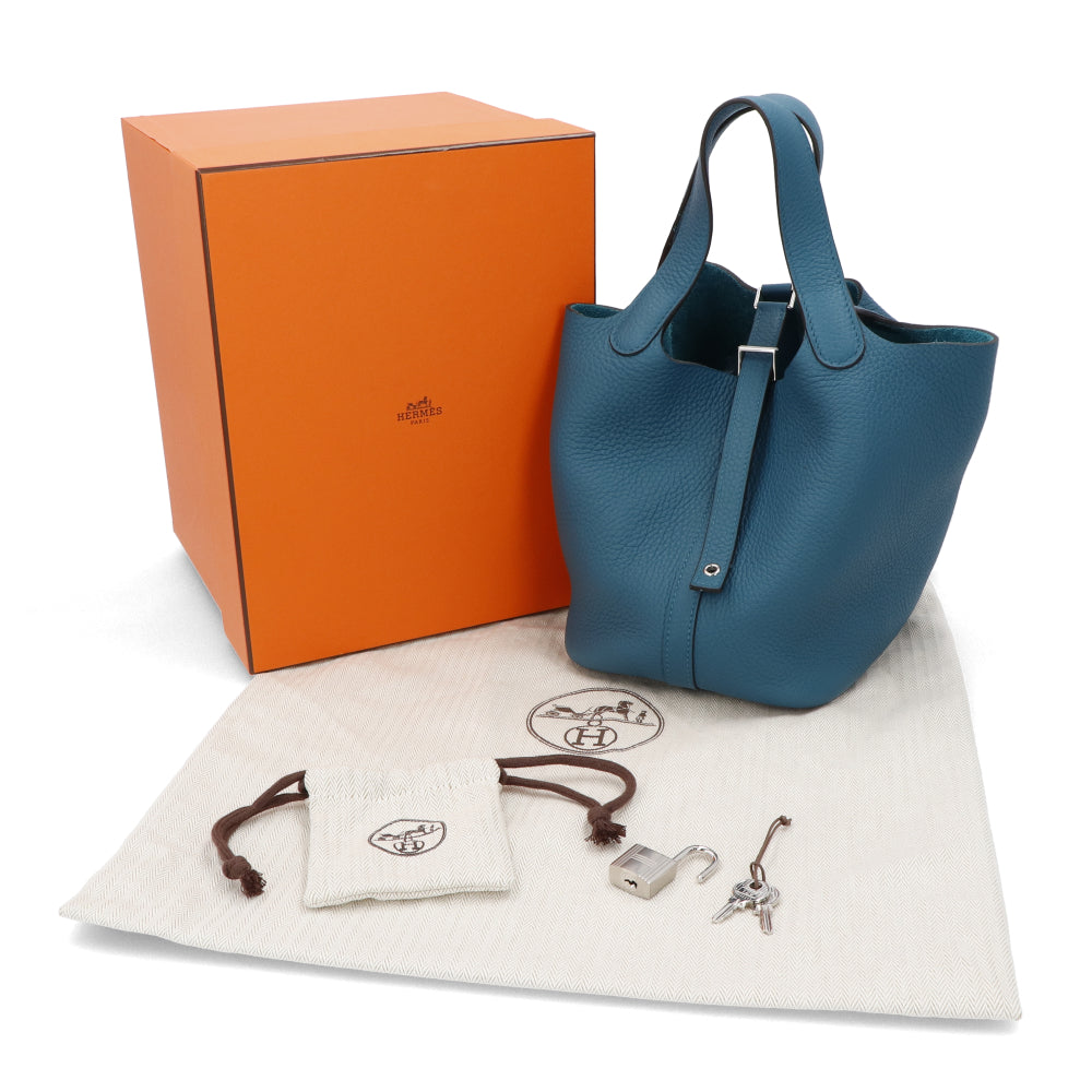 HERMES ピコタンロックPM ヴェールボスフォール シルバー金具