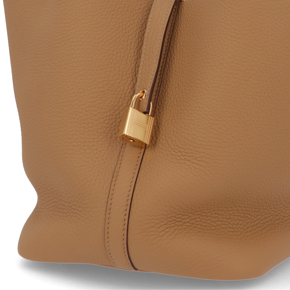 HERMES ピコタンロックMM ビスキュイ ゴールド金具