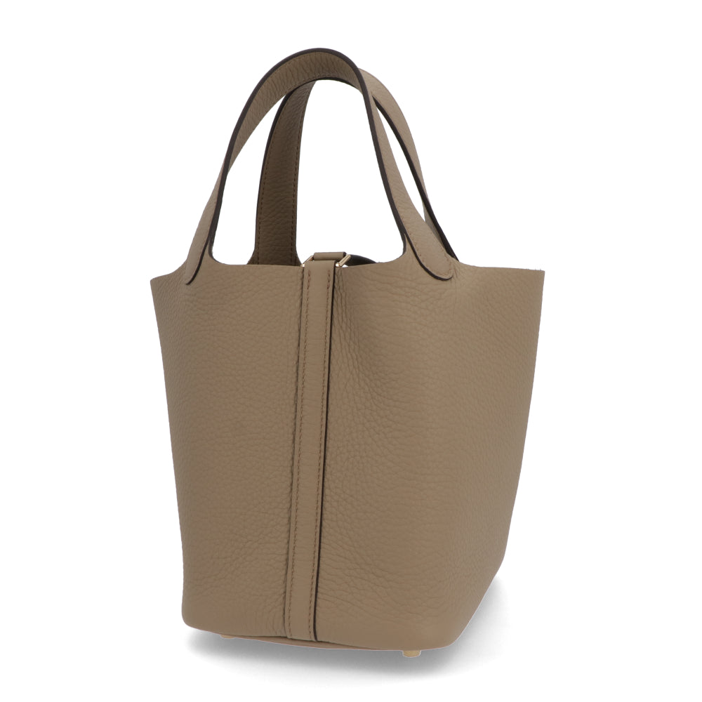 HERMES ピコタンロックPM ベージュマルファ ゴールド金具