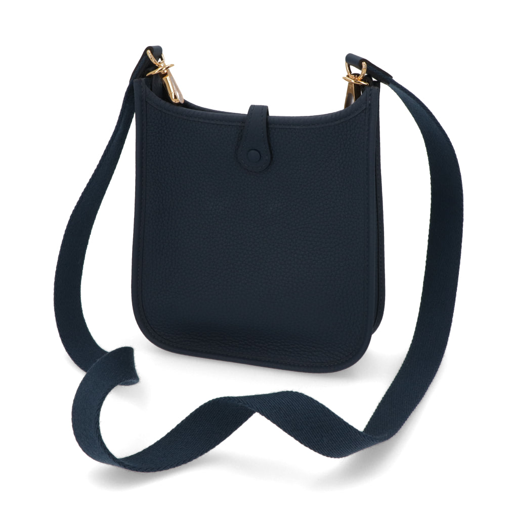 HERMES エヴリンTPM ブルードプリュス ゴールド金具