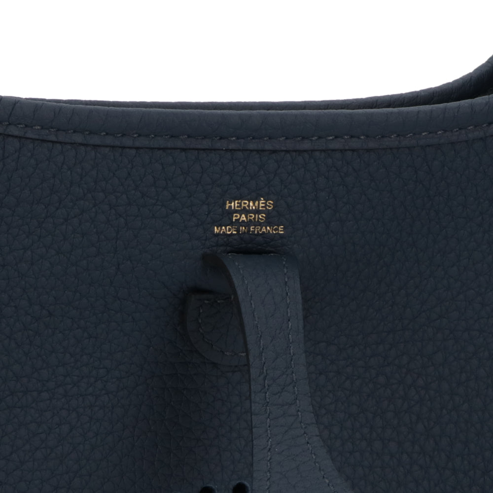 HERMES エヴリンTPM ブルードプリュス ゴールド金具