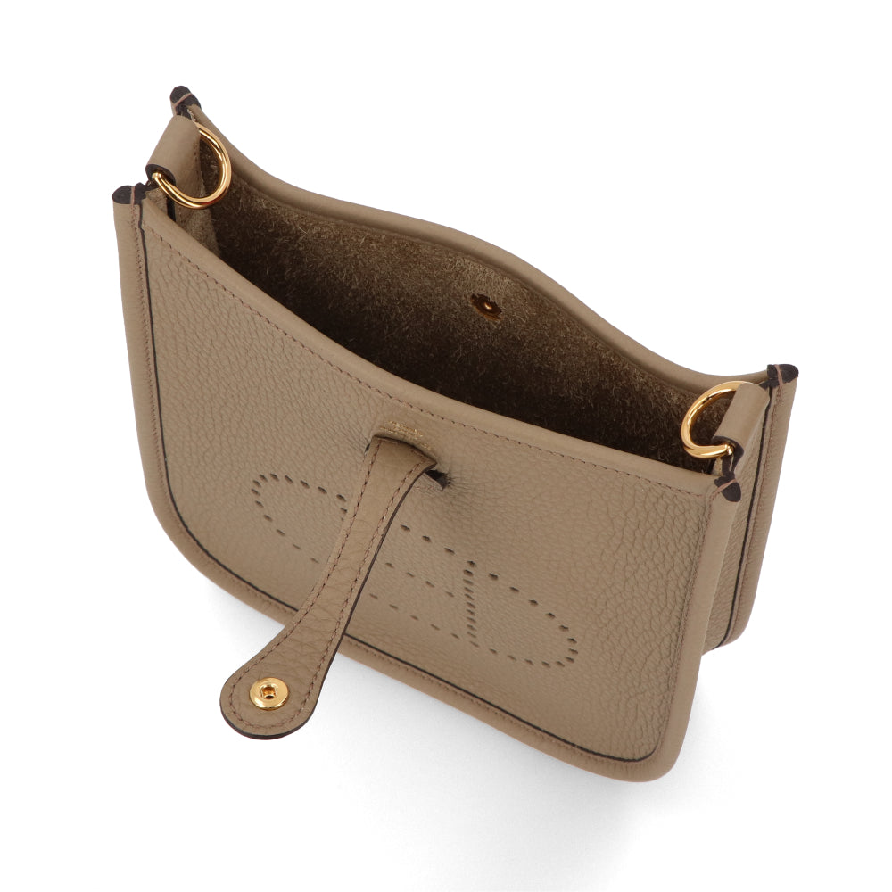 HERMES エヴリンTPM ベージュマルファ ゴールド金具