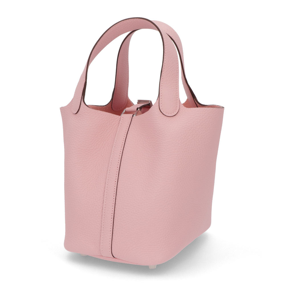HERMES ピコタンロックPM  ローズサクラ シルバー金具