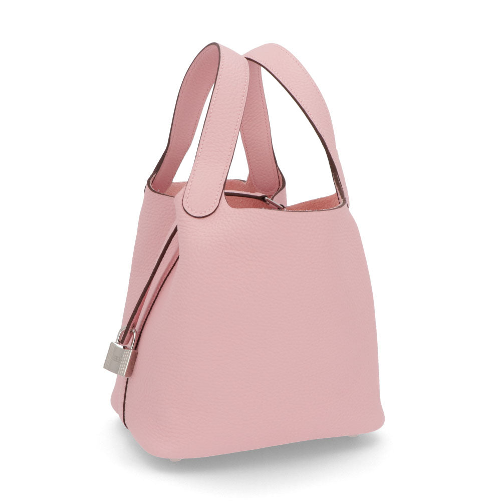 HERMES ピコタンロックPM  ローズサクラ シルバー金具