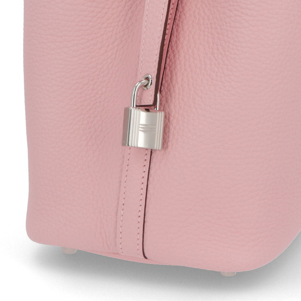 HERMES ピコタンロックPM  ローズサクラ シルバー金具