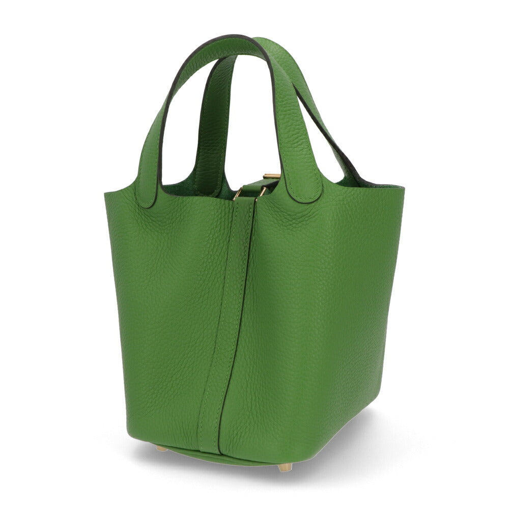 エルメス HERMES バッグ ピコタンロック PM (18) レディース グリーン系 ヴェールユッカ ゴールド金具 トリヨンクレマンス W刻印