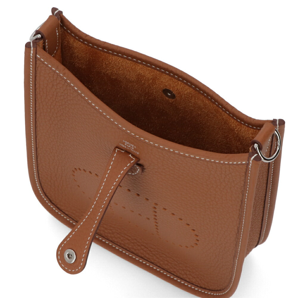 エルメス HERMES バッグ エヴリン TPM (16) レディース ブラウン系 ゴールド シルバー金具 トリヨンクレマンス W刻印