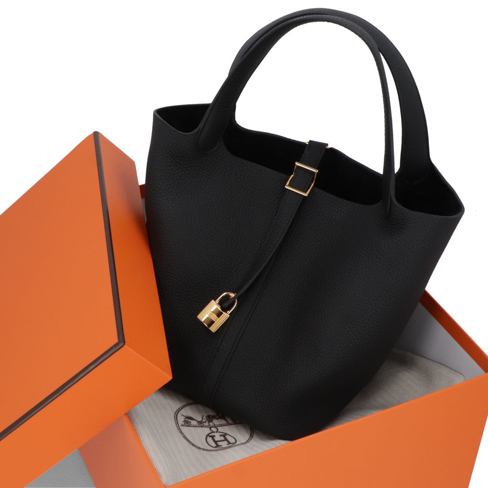 HERMES ピコタンロックMM ブラック ゴールド