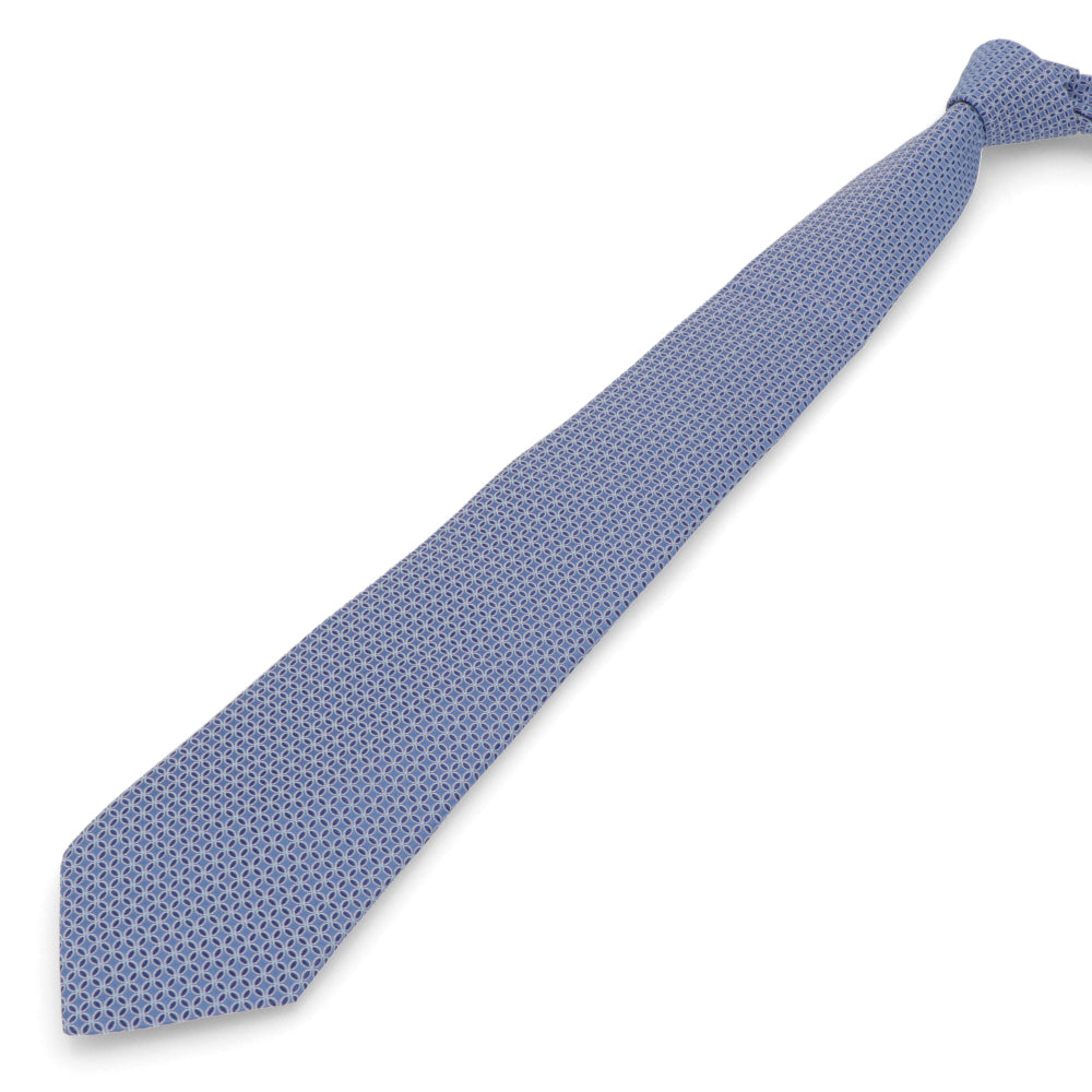 【新品】ランバン LANVIN ネクタイ メンズ SILK TIE ブルー シルク ブランドネクタイ 幾何学模様 柄物アイテム 31LVNT206202
