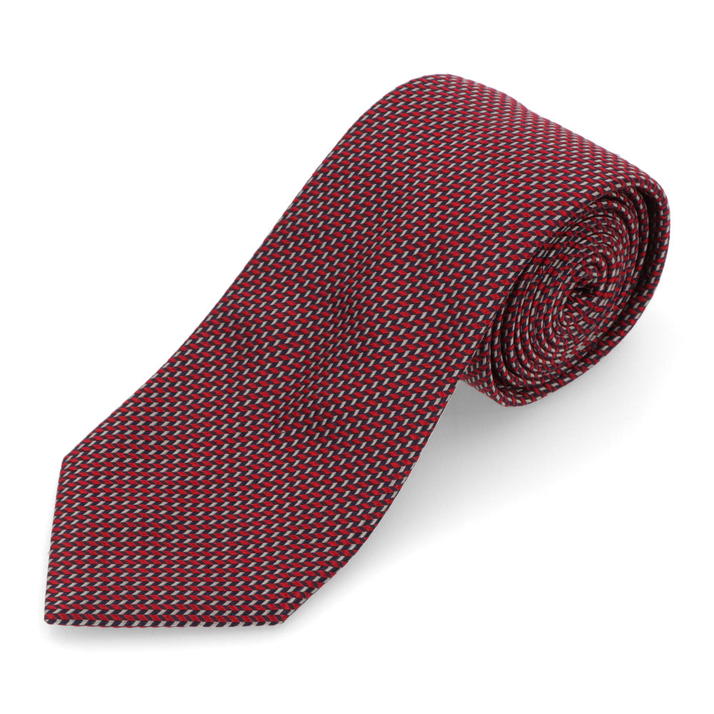 【新品】ランバン LANVIN ネクタイ メンズ SILK TIE レッド シルク ブランドネクタイ 幾何学模様 柄物アイテム 31LVNT210302
