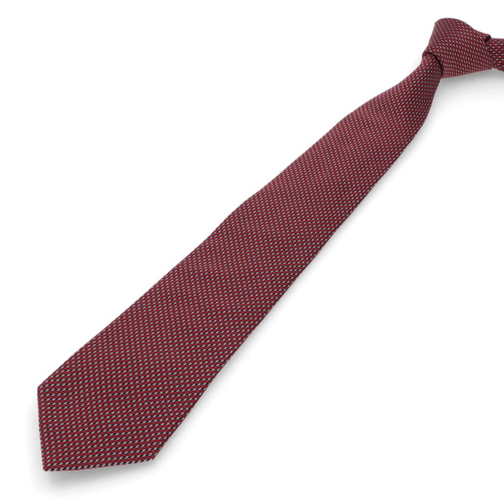 【新品】ランバン LANVIN ネクタイ メンズ SILK TIE レッド シルク ブランドネクタイ 幾何学模様 柄物アイテム 31LVNT210302