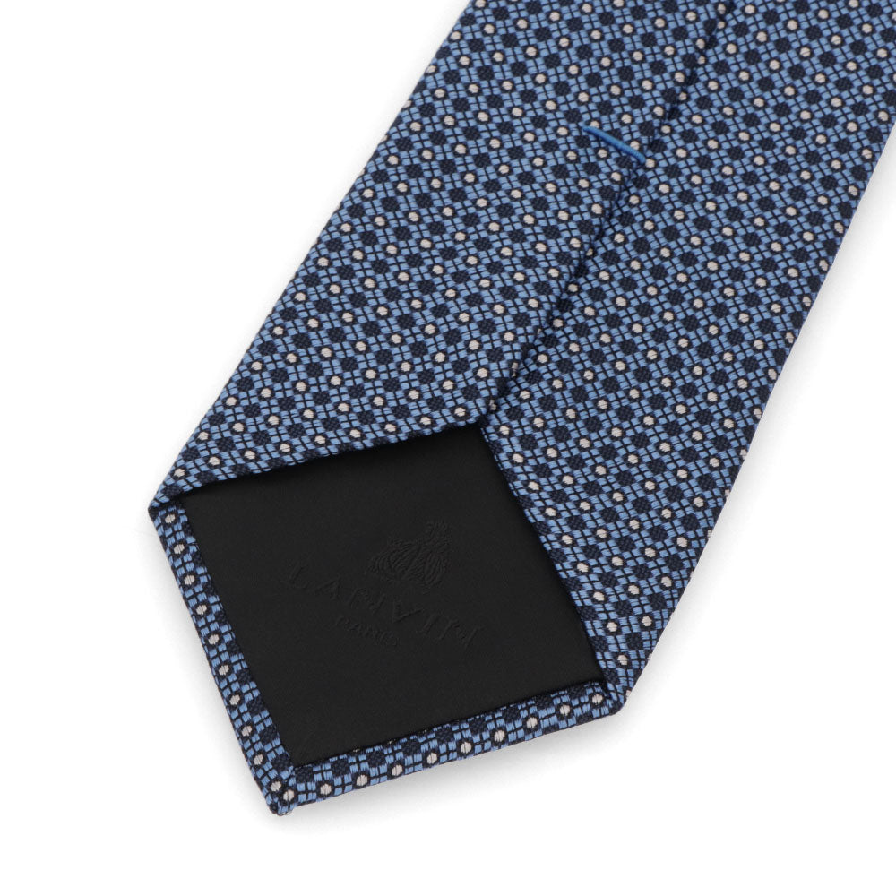 ランバン LANVIN ネクタイ メンズ SILK TIE ブルー レッド シルク ブランドネクタイ 幾何学模様 柄物アイテム 32LVNT305301