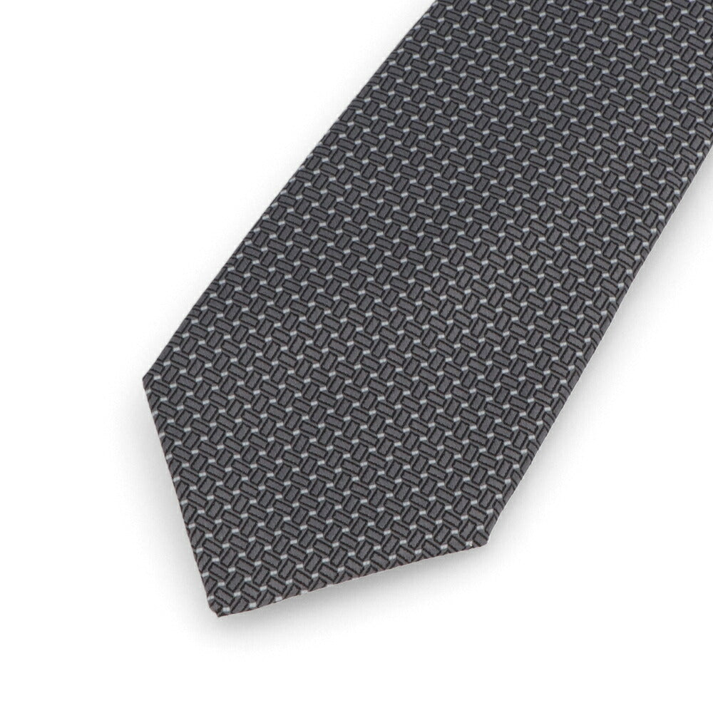 ランバン LANVIN ネクタイ メンズ SILK TIE ネイビー ブルー グレー シルク ブランドネクタイ 幾何学模様 柄物アイテム 32LVNT305901
