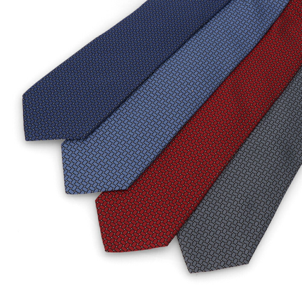 ランバン LANVIN ネクタイ メンズ SILK TIE ネイビー ブルー レッド グレー シルク ブランドネクタイ ネイビー 幾何学模様 柄物アイテム 32LVNT306501