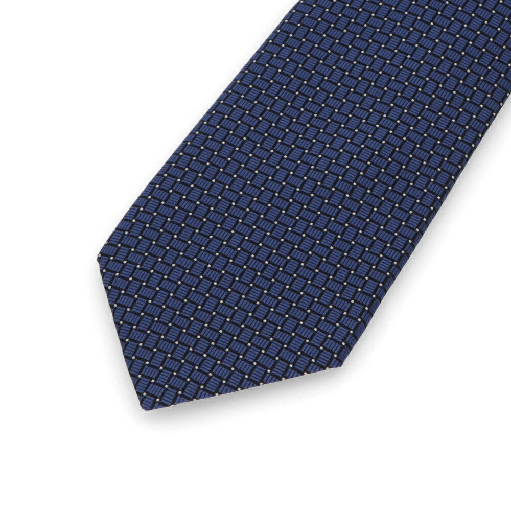 ランバン LANVIN ネクタイ メンズ SILK TIE ネイビー ブルー レッド グレー シルク ブランドネクタイ ネイビー 幾何学模様 柄物アイテム 32LVNT306501