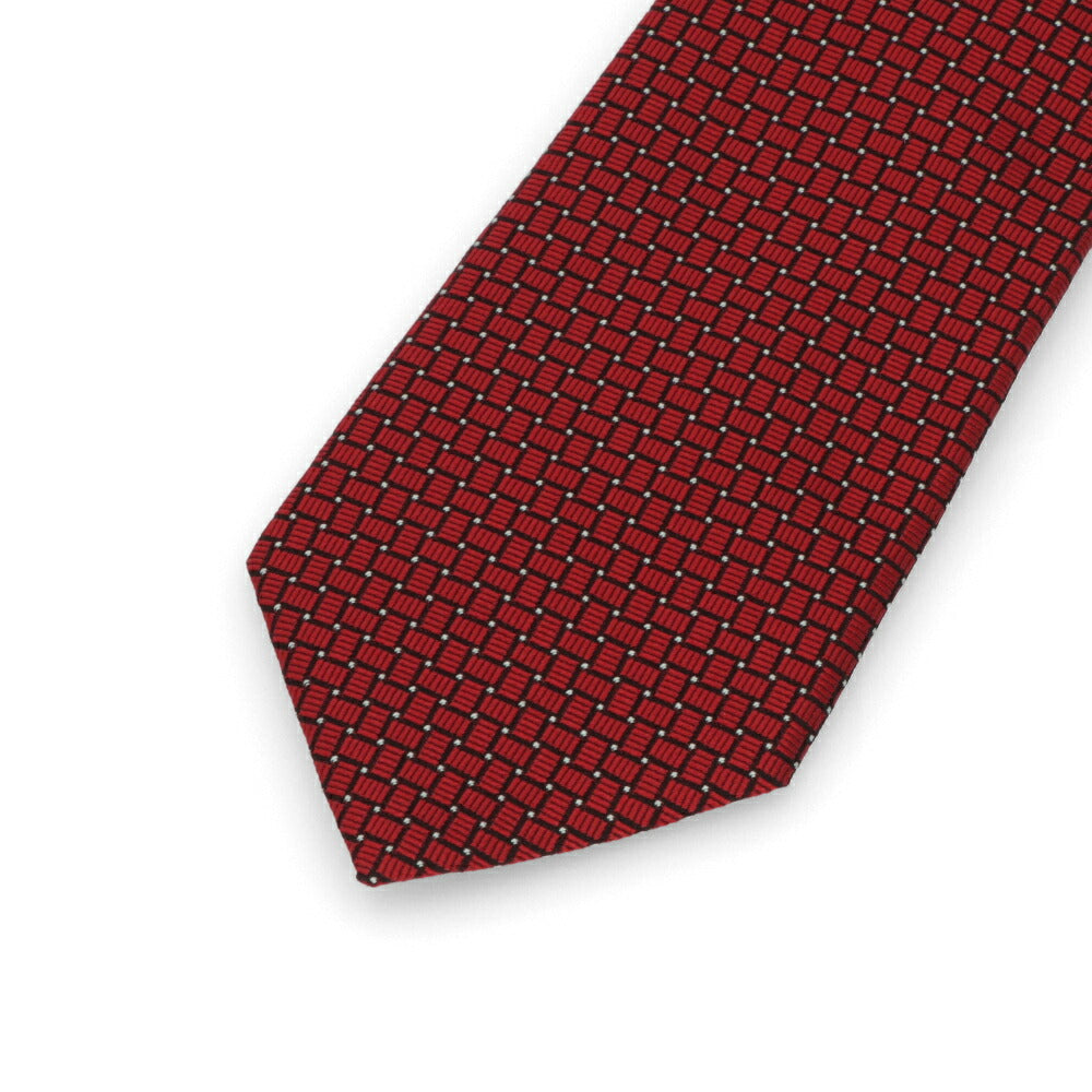 ランバン LANVIN ネクタイ メンズ SILK TIE ネイビー ブルー レッド グレー シルク ブランドネクタイ ネイビー 幾何学模様 柄物アイテム 32LVNT306501