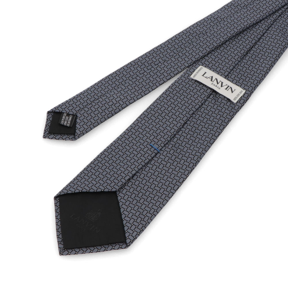 ランバン LANVIN ネクタイ メンズ SILK TIE ネイビー ブルー レッド グレー シルク ブランドネクタイ ネイビー 幾何学模様 柄物アイテム 32LVNT306501