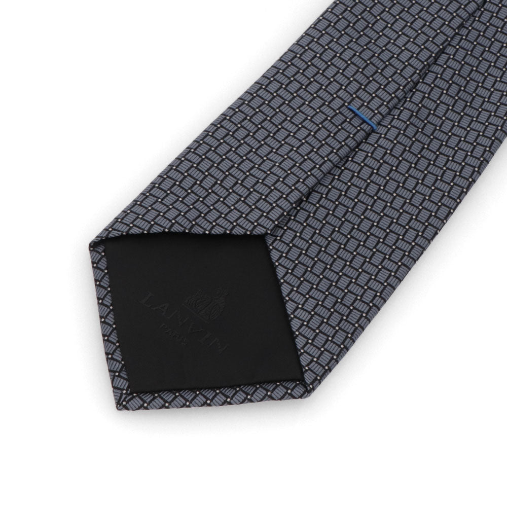 ランバン LANVIN ネクタイ メンズ SILK TIE ネイビー ブルー レッド グレー シルク ブランドネクタイ ネイビー 幾何学模様 柄物アイテム 32LVNT306501