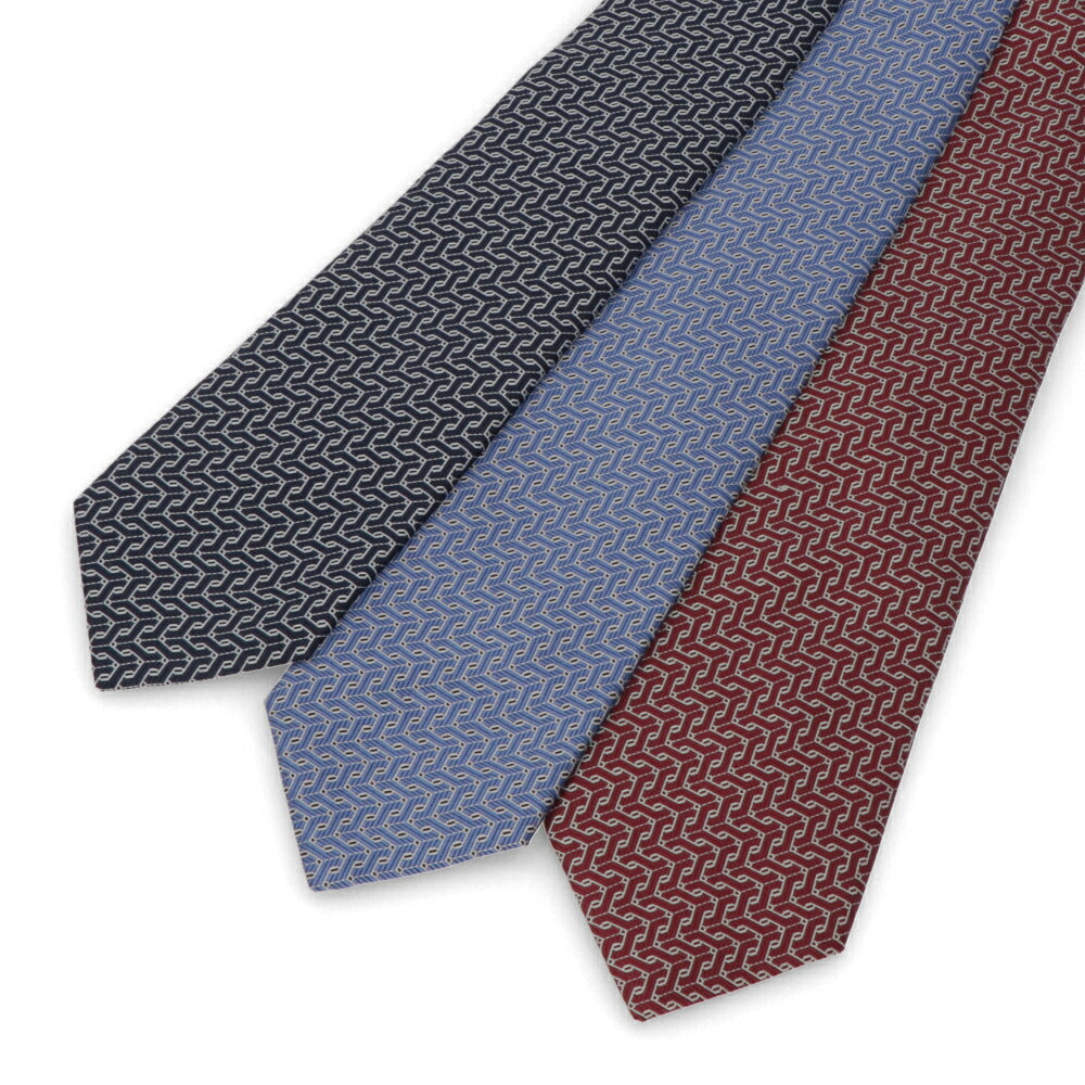 ランバン LANVIN ネクタイ メンズ SILK TIE レッド ブルー ネイビー シルク ブランドネクタイ 幾何学模様 柄物アイテム 32LVNT306801