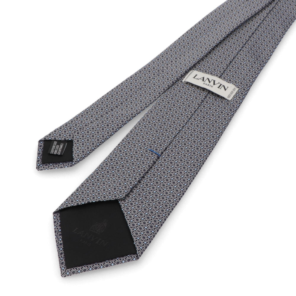 ランバン LANVIN ネクタイ メンズ SILK TIE グレー シルク ブランドネクタイ グレー 幾何学模様 柄物アイテム 32LVNT311804