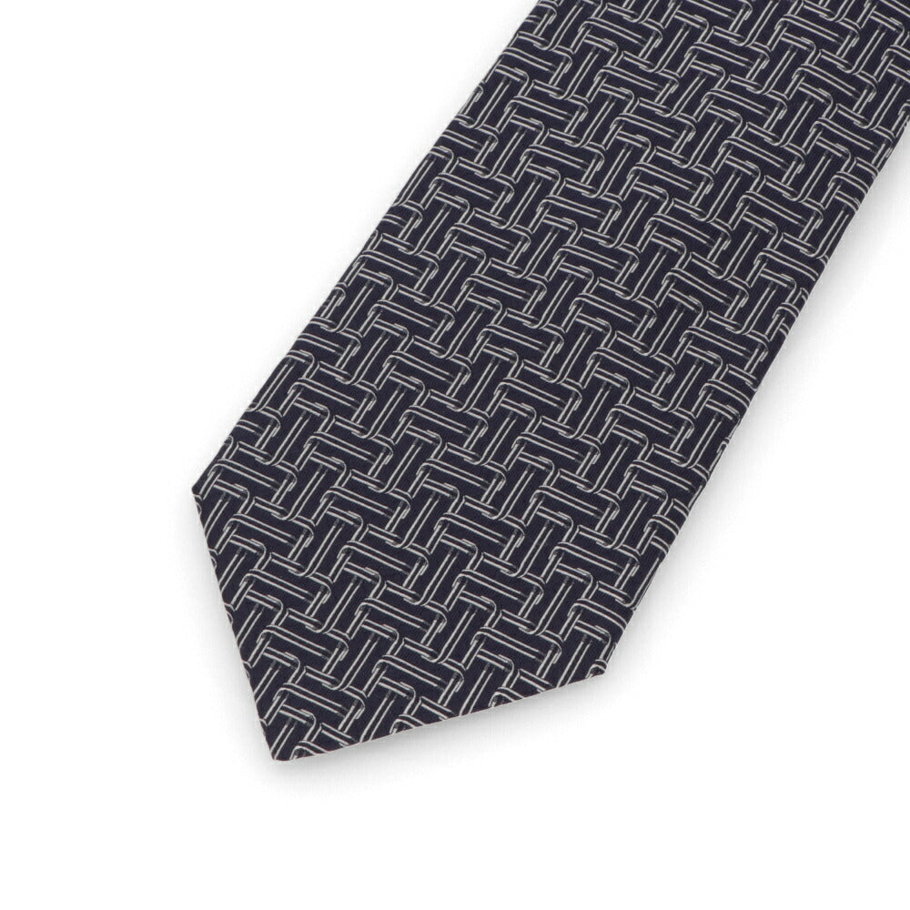 ランバン LANVIN ネクタイ メンズ SILK TIE ブルー ネイビー レッド シルク ブランドネクタイ 幾何学模様 柄物アイテム 32LVNT312101
