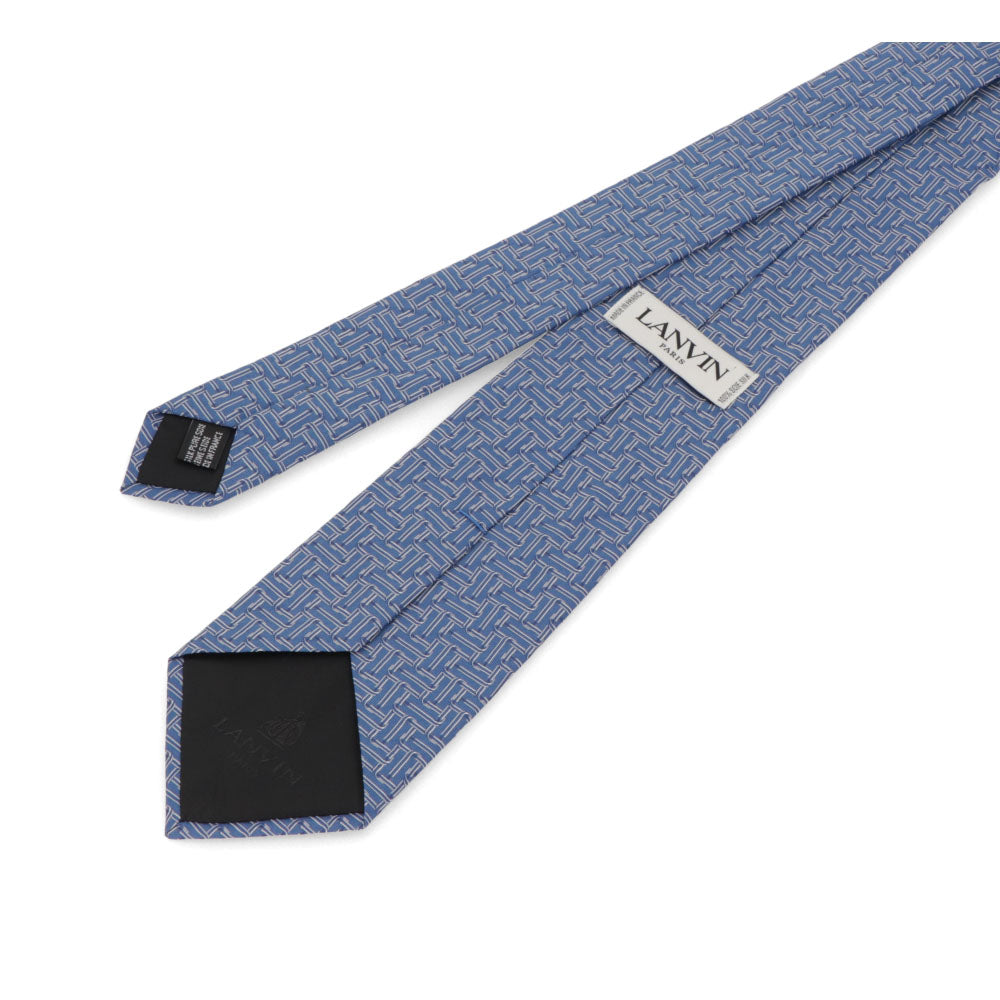 ランバン LANVIN ネクタイ メンズ SILK TIE ブルー ネイビー レッド シルク ブランドネクタイ 幾何学模様 柄物アイテム 32LVNT312101