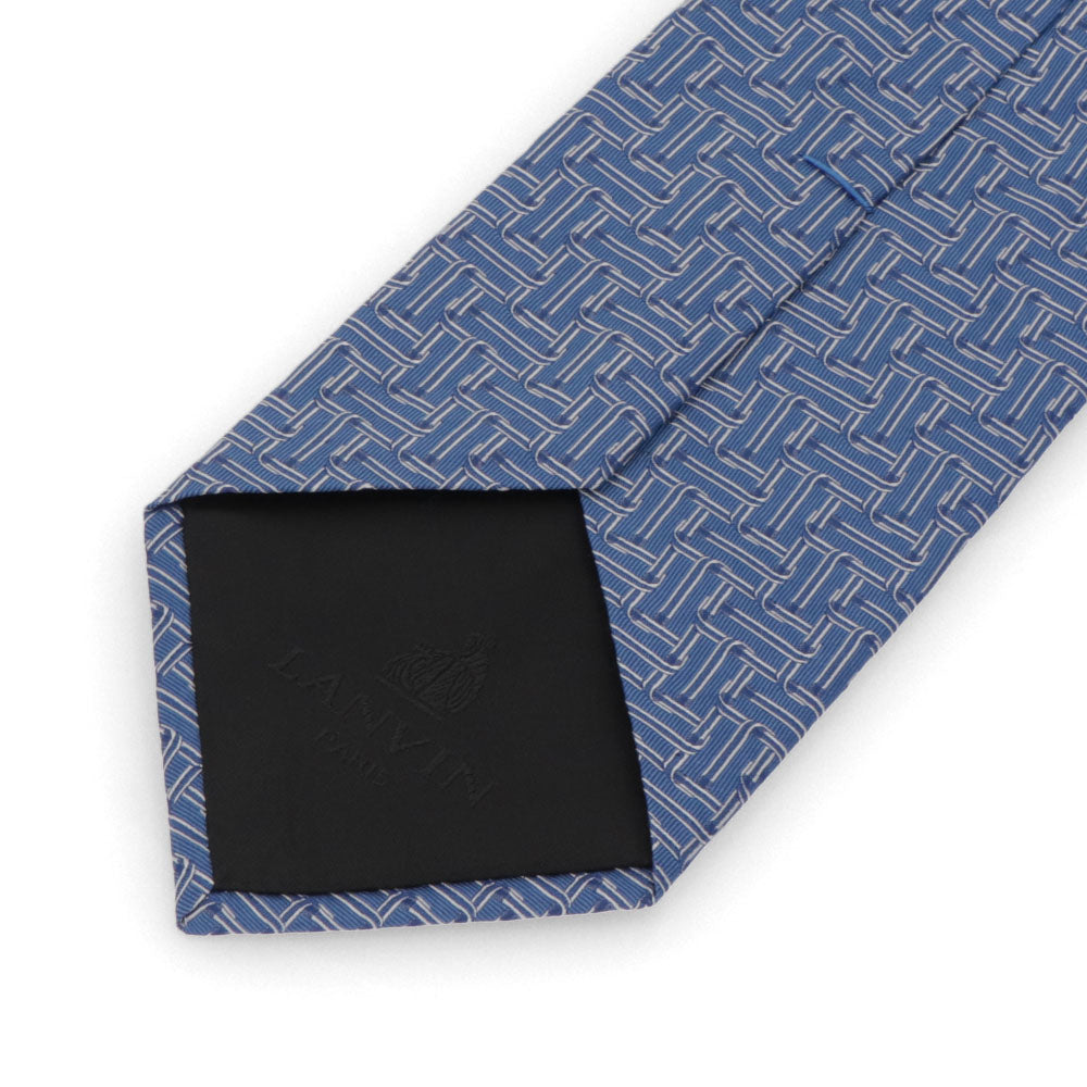 ランバン LANVIN ネクタイ メンズ SILK TIE ブルー ネイビー レッド シルク ブランドネクタイ 幾何学模様 柄物アイテム 32LVNT312101