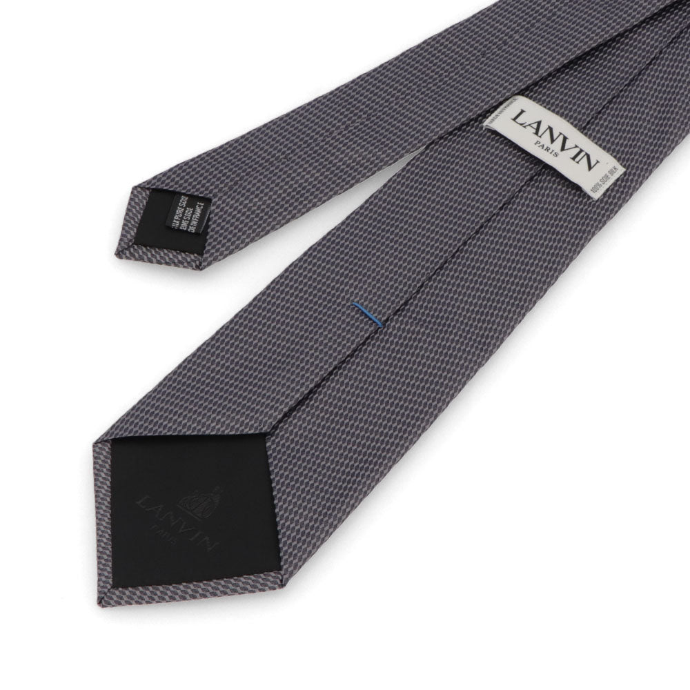 ランバン LANVIN ネクタイ メンズ SILK TIE ブルー グレー シルク ブランドネクタイ 幾何学模様 柄物アイテム 32LVNT310902