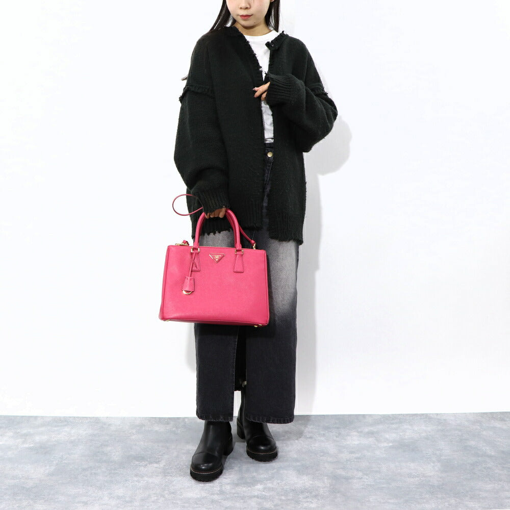 PRADA ハンドバッグ ガレリア ピンク Sランク