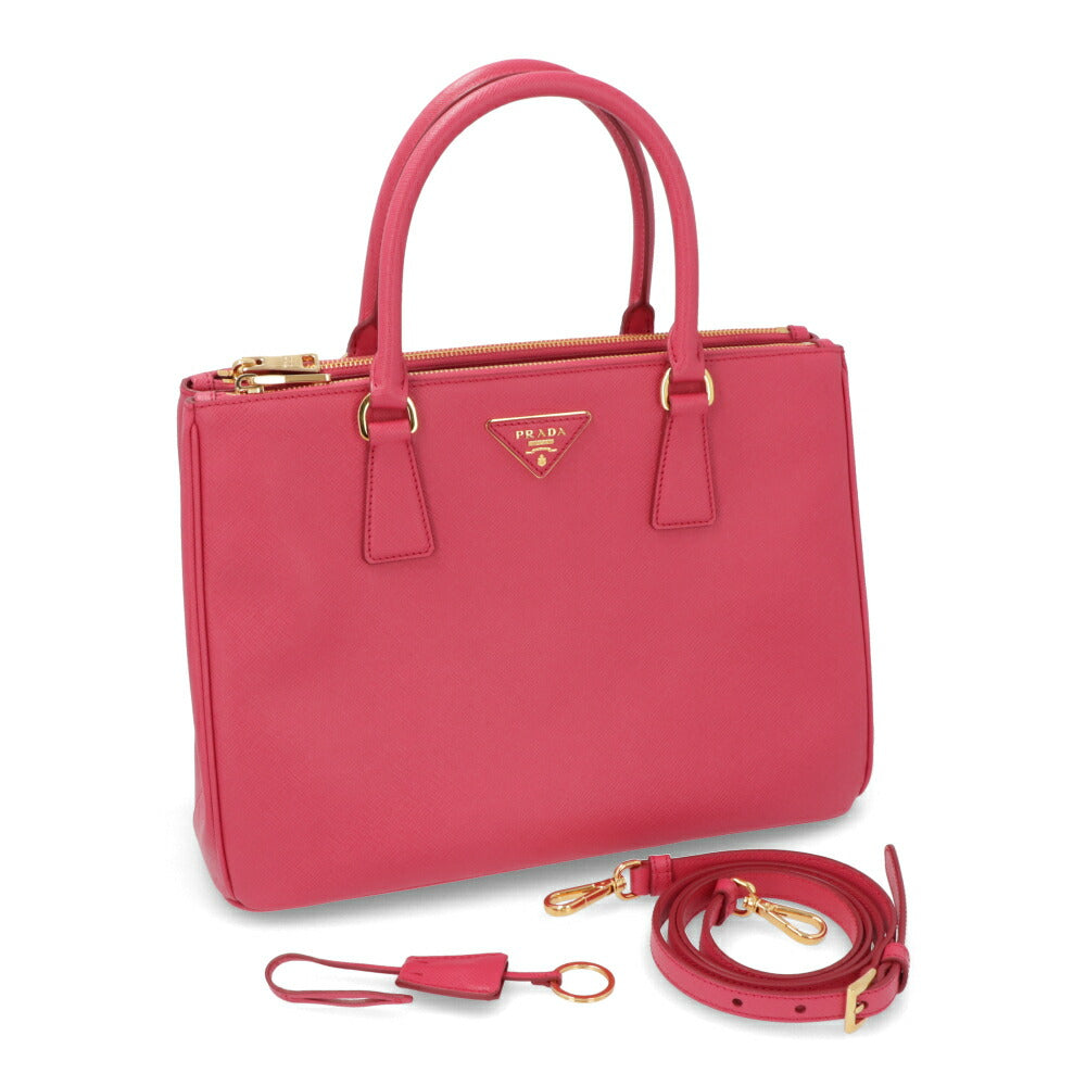 PRADA ハンドバッグ ガレリア ピンク Sランク