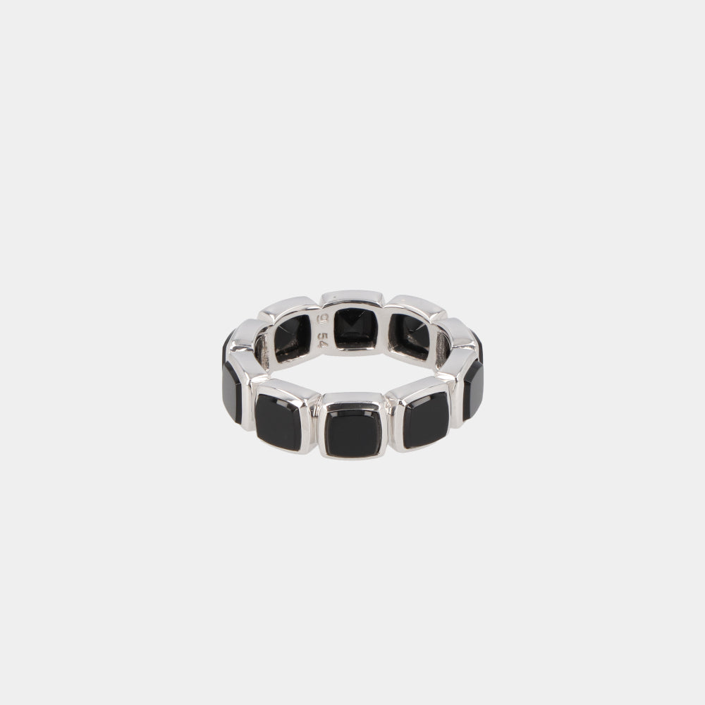 トムウッド TOM WOOD R75CBV2PBO01S925/Cushion Band Black シルバー/ブラック 指輪 シンプル メンズ 新品