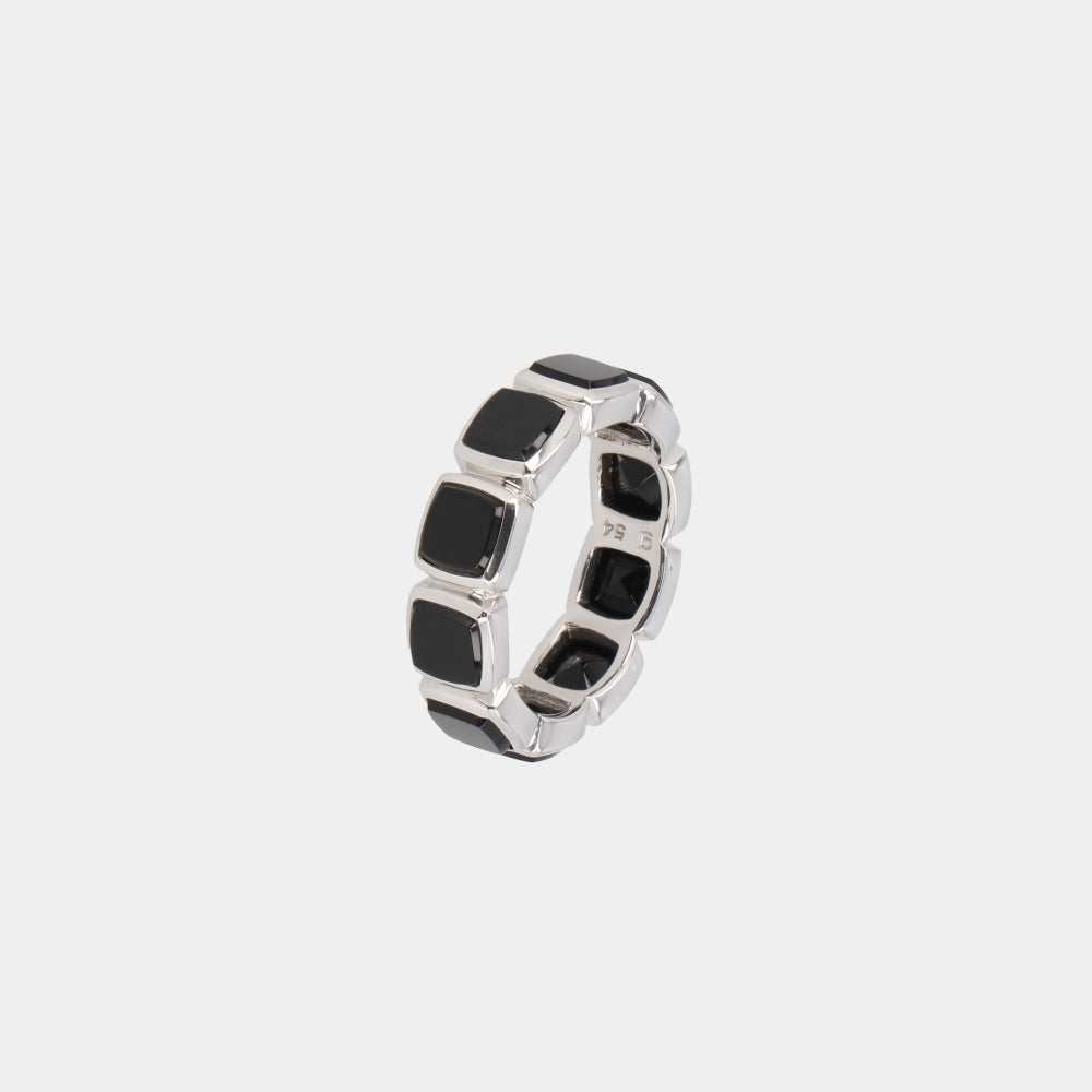 トムウッド TOM WOOD R75CBV2PBO01S925/Cushion Band Black シルバー/ブラック 指輪 シンプル メンズ 新品