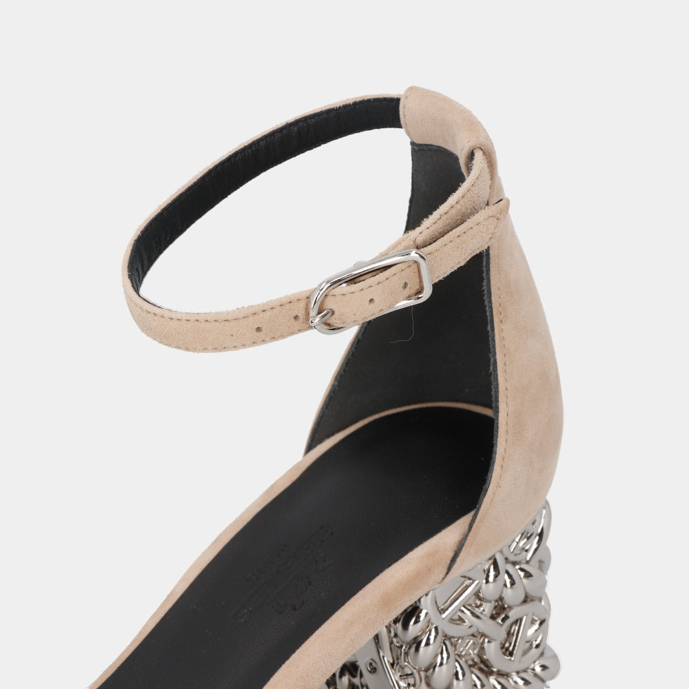 エルメス HERMES グラム60 サンダル ベージュヌード