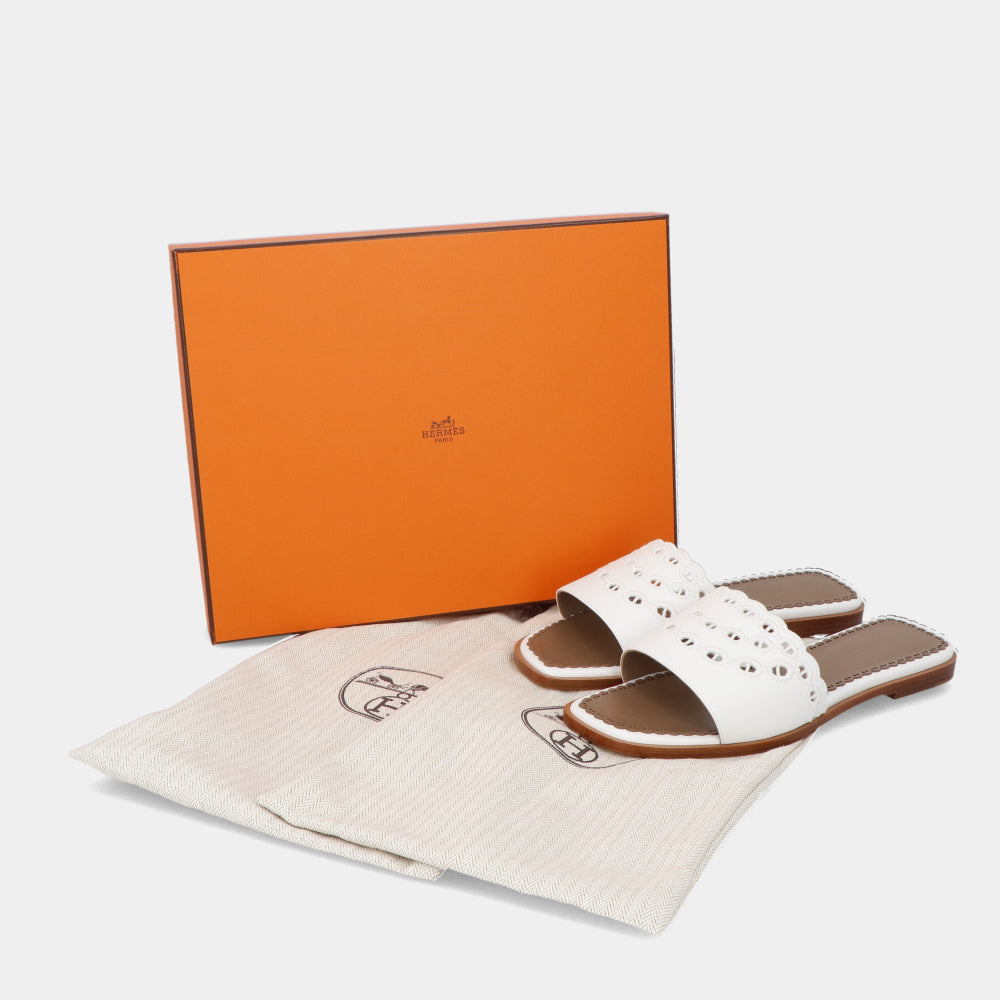 エルメス HERMES サンダル ガエル ホワイト