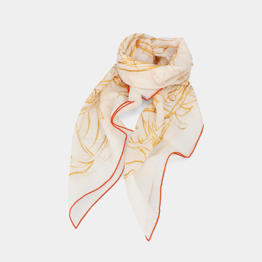 エルメス HERMES カレ90 スカーフ ホワイト系