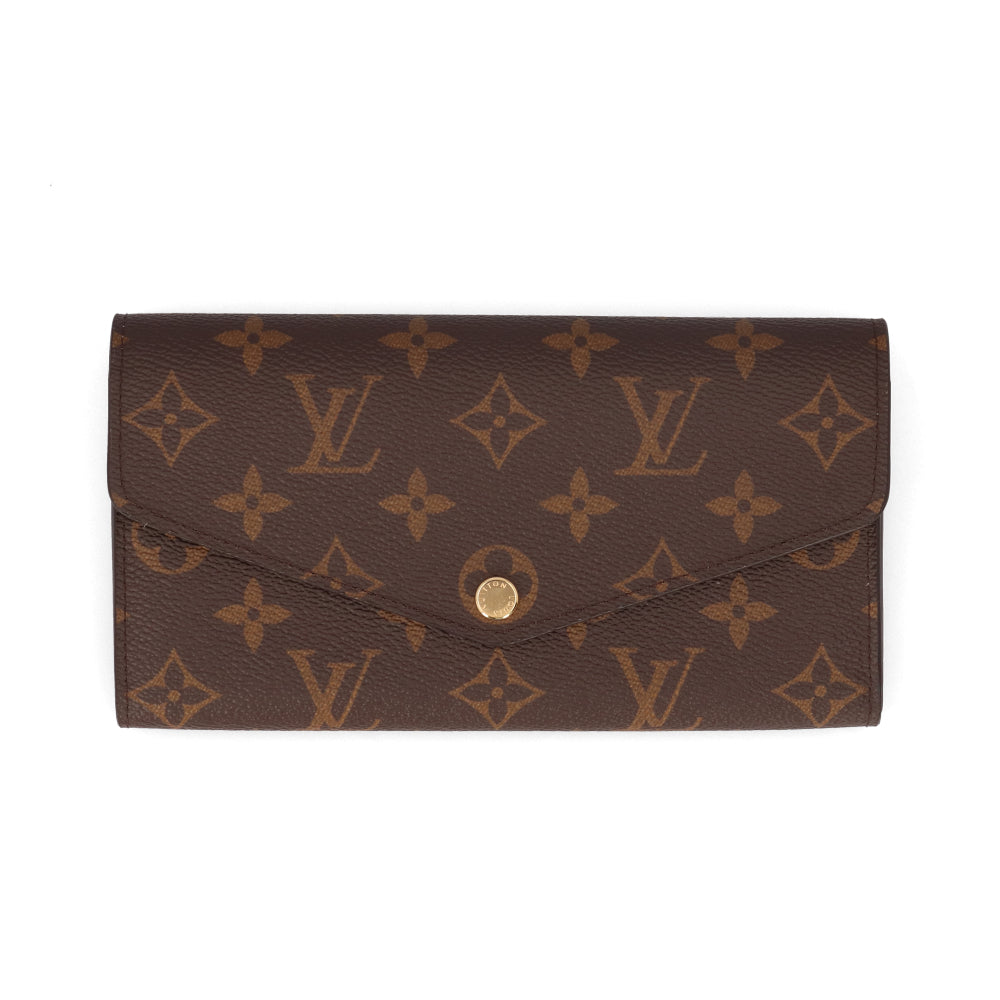 ルイ・ヴィトン LOUIS VUITTON LV M62235 ポルトフォイユ サラ 二つ折り長財布 ローズ バレリーナ モノグラム キャンバス レザー レディース 中古/Aランク