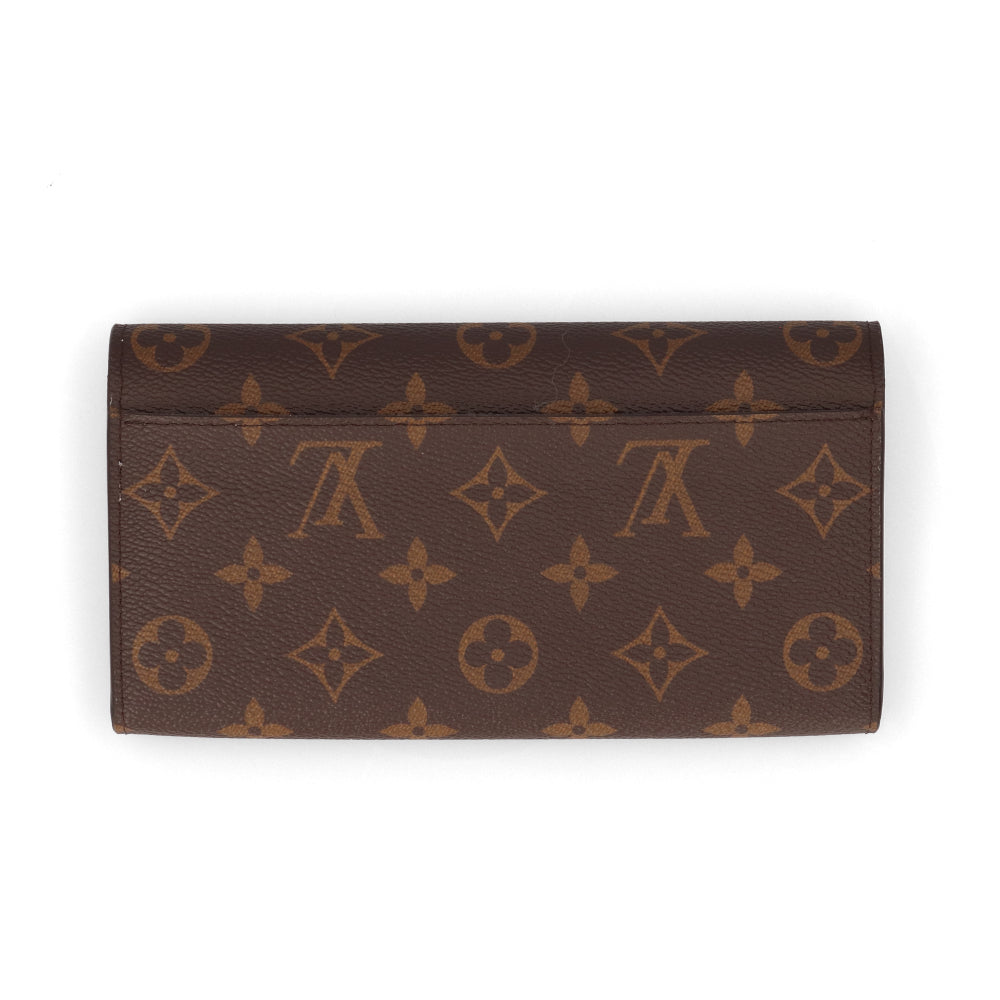 ルイ・ヴィトン LOUIS VUITTON LV M62235 ポルトフォイユ サラ 二つ折り長財布 ローズ バレリーナ モノグラム キャンバス レザー レディース 中古/Aランク