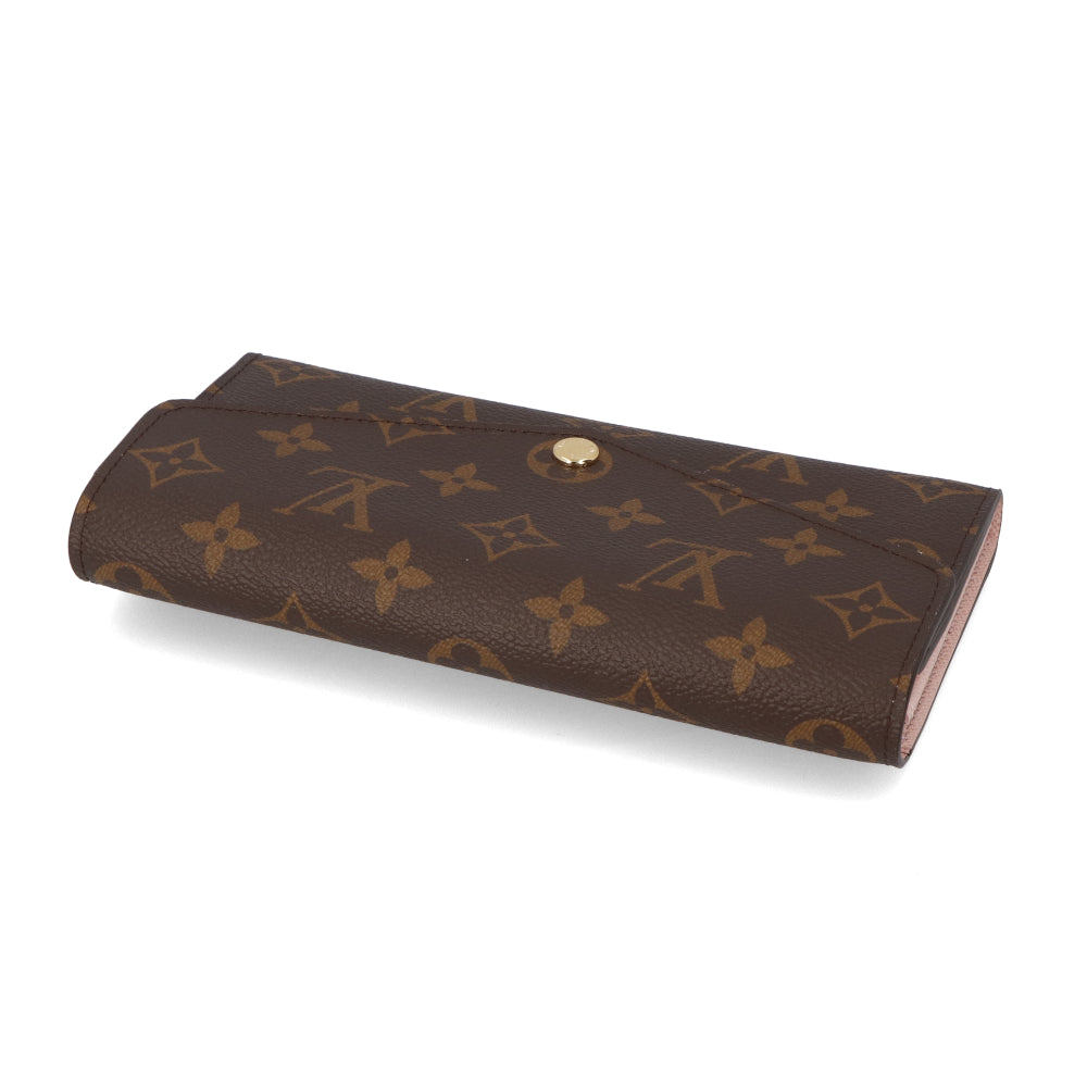 ルイ・ヴィトン LOUIS VUITTON LV M62235 ポルトフォイユ サラ 二つ折り長財布 ローズ バレリーナ モノグラム キャンバス レザー レディース 中古/Aランク