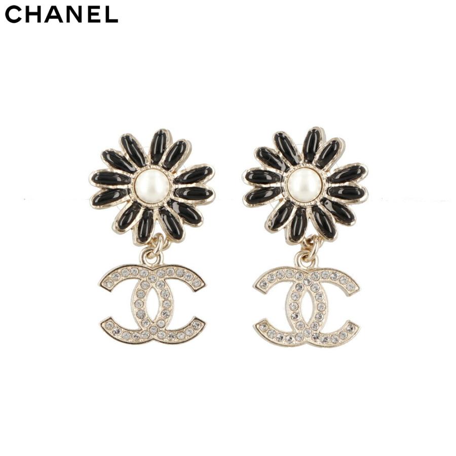シャネル CHANEL AB9654 ピアス ブラック パール