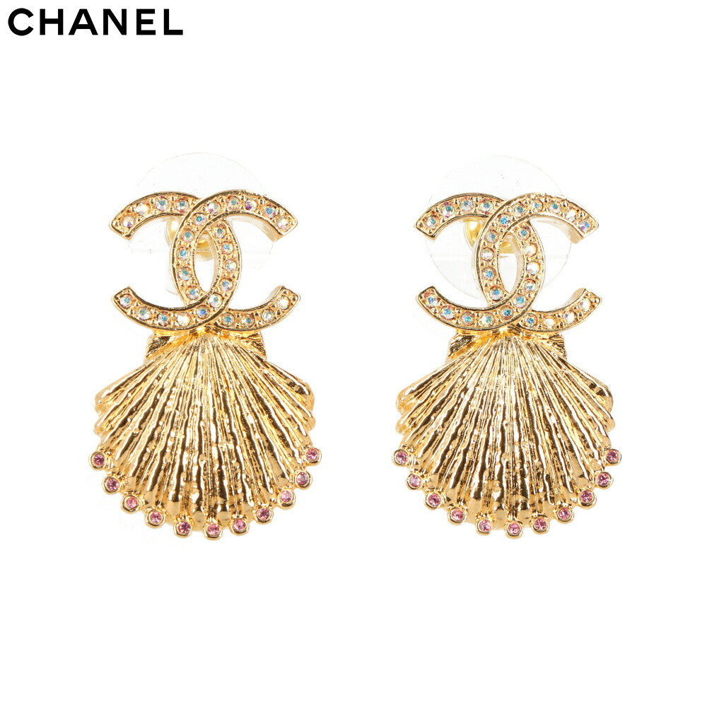 シャネル CHANEL ピアス ABA063 クリスタル ゴールド