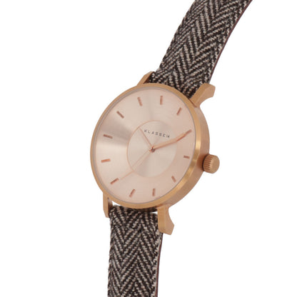 KLASSE14 時計 ステンレススチール テキスタイル ロゴ ヘリンボーン柄 腕時計 VO16SA006M SET