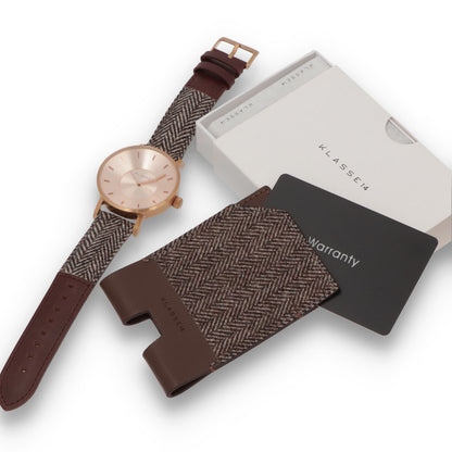 KLASSE14 時計 ステンレススチール テキスタイル ロゴ ヘリンボーン柄 腕時計 VO16SA006M SET