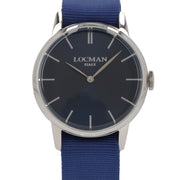 LOCMAN 時計 ブルー系 ステンレススティールケース ロゴ 腕時計 0251V02-00BLNKNB 1960