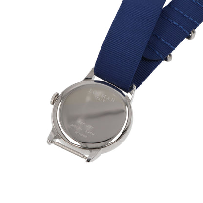 LOCMAN 時計 ブルー系 ステンレススティールケース ロゴ 腕時計 0251V02-00BLNKNB 1960