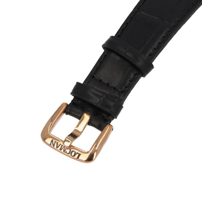 LOCMAN 時計 ブラック系 ステンレススティールケース レザー ロゴ ゴールド 腕時計 0251V09-RGBKRGPK 1960