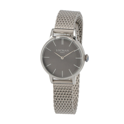 LOCMAN 時計 シルバー ステンレススティール メッシュメタル ロゴ  腕時計 0253A07A-00GYNKB0 1960 LADY