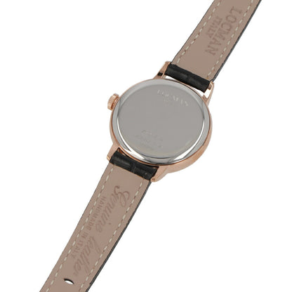 LOCMAN 時計 ブラック系 レザー ステンレススチール ロゴ ピンクゴールド 型押しベルト 腕時計 0253R01R-RRBKRGPK 1960 LADY