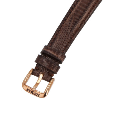 LOCMAN 時計 ブラウン系 ステンレススティール ピンクゴールド 型押しベルト 腕時計 0253R04R-RRBNRGPN 1960 LADY