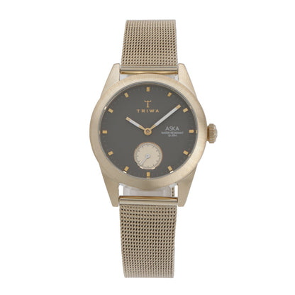 TRIWA 時計 ASKA ステンレス ステンレスメッシュ ロゴ 腕時計 AKST103-MS121717