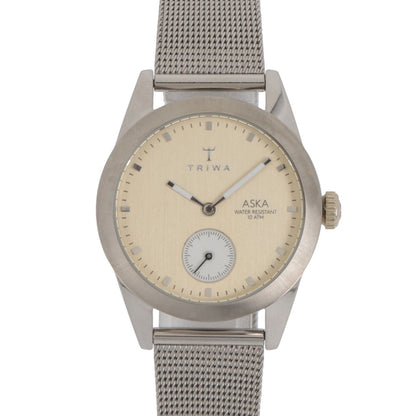 TRIWA 時計 ASKA ステンレス ステンレスメッシュ ロゴ 腕時計 AKST104-MS121212